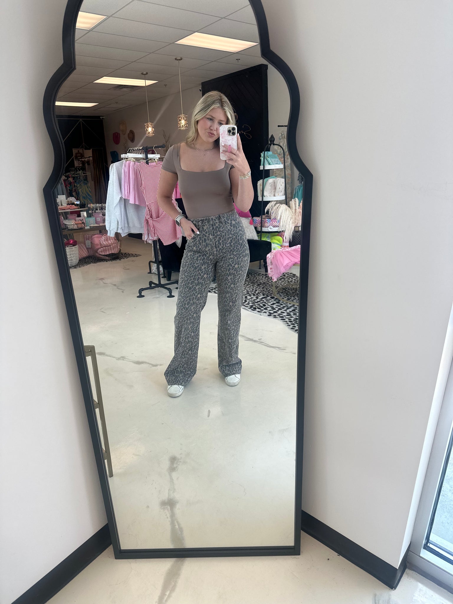 Cheetah Comfort Flare Denim