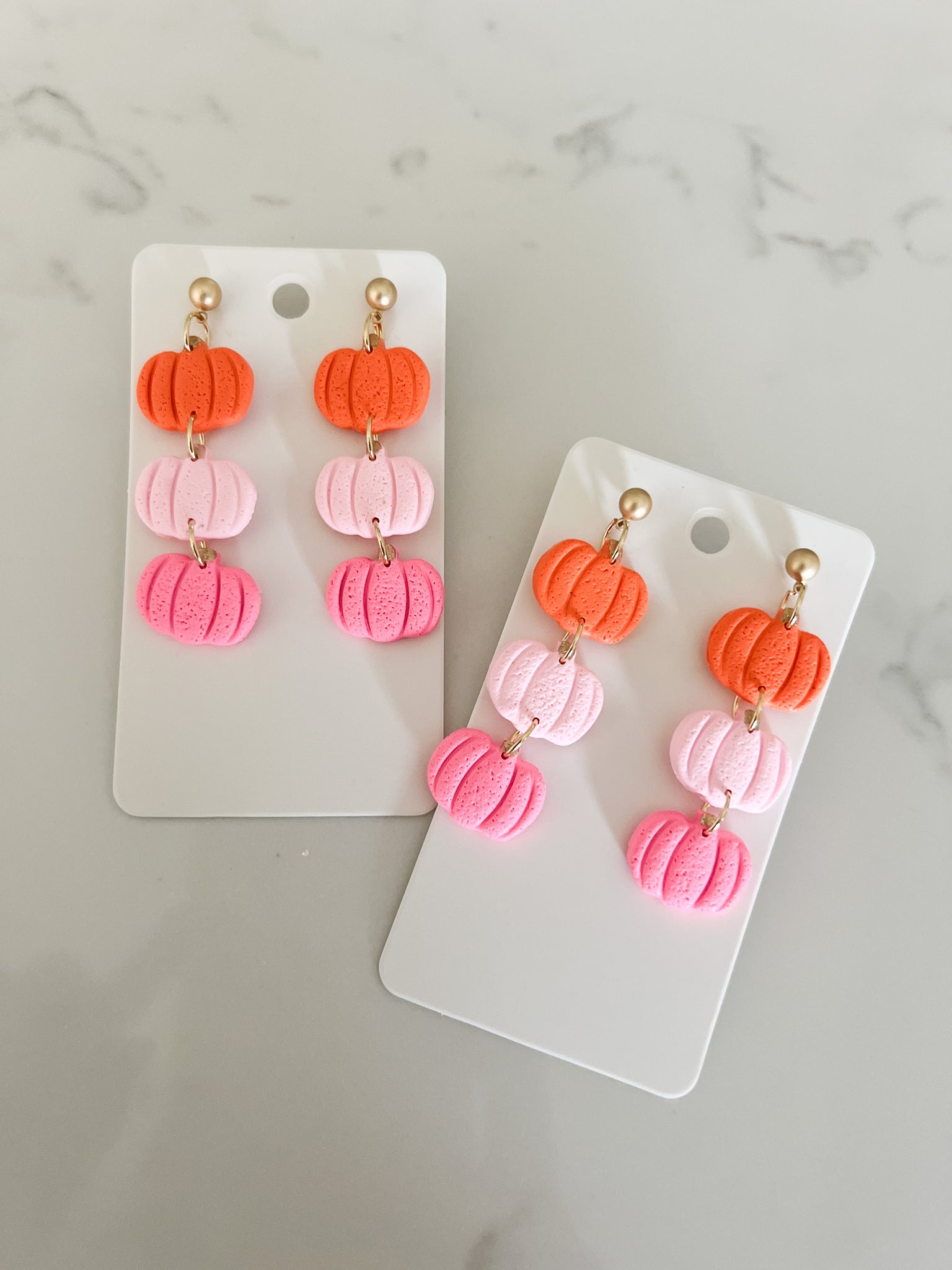 Pumpkin Stack Earring// Orange