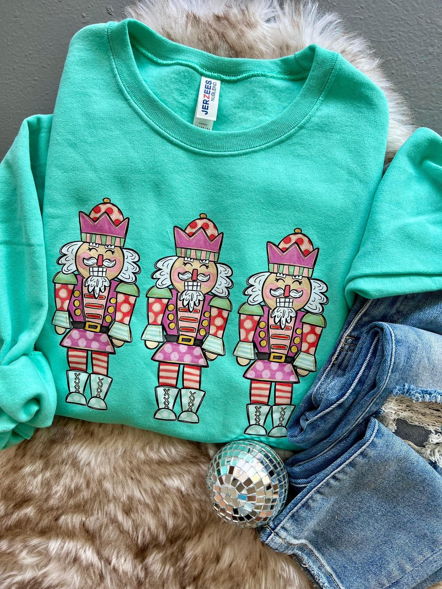 Nutcracker Sweatshirt Adult  // Cool Mint