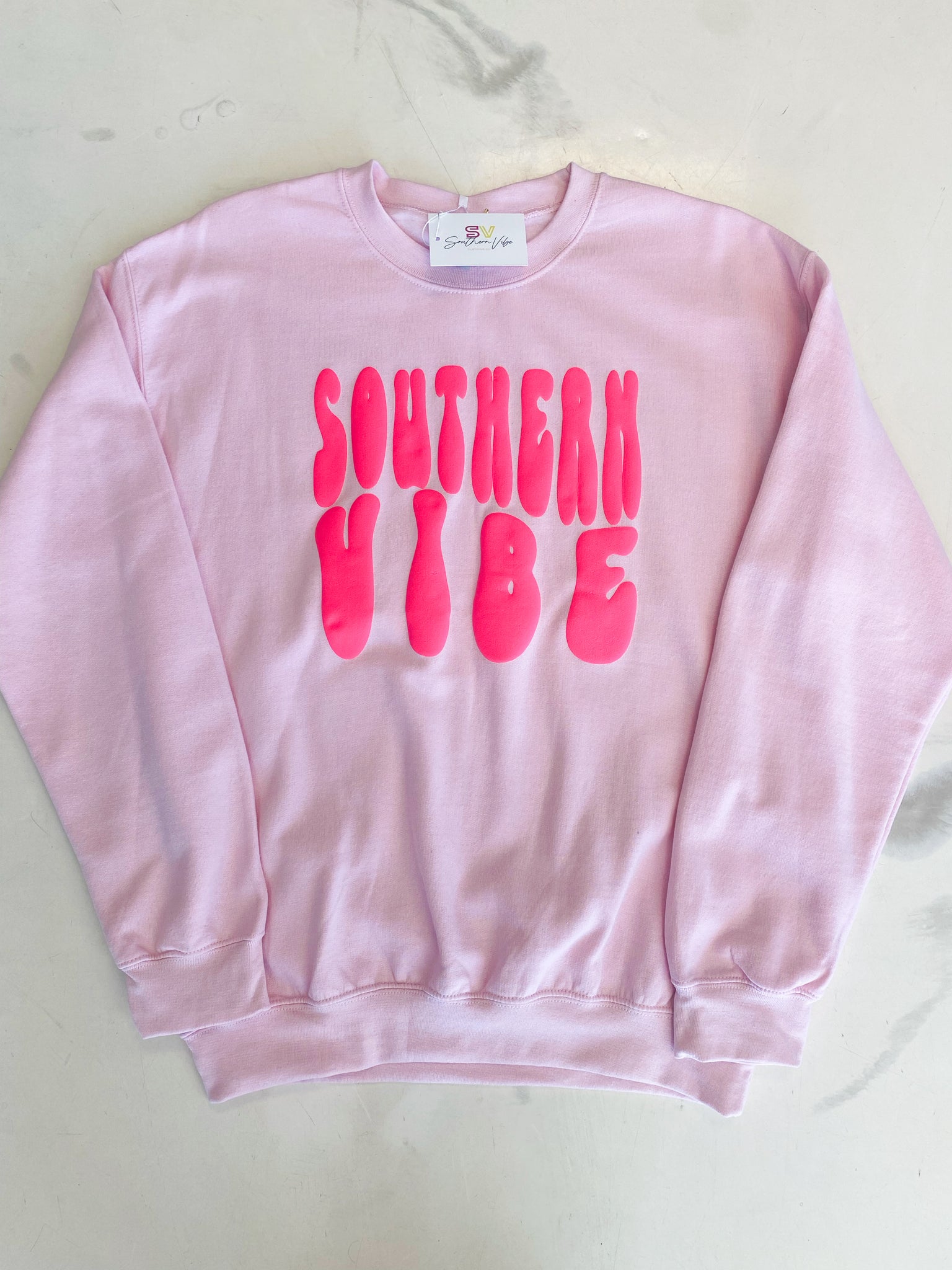 Retro Southern Vibe Sweatshirt// Pink