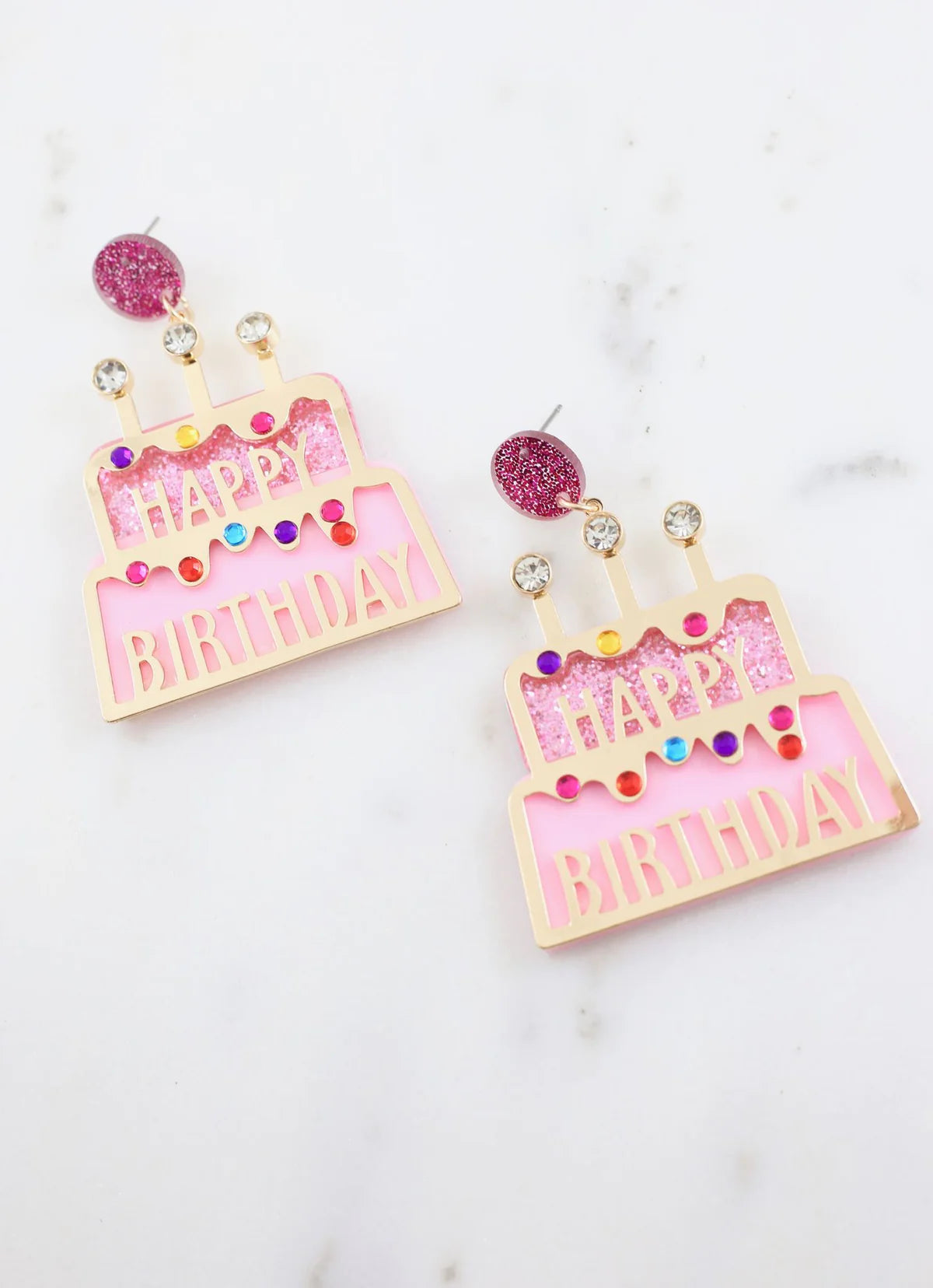 Happy Birthday Cake Earring