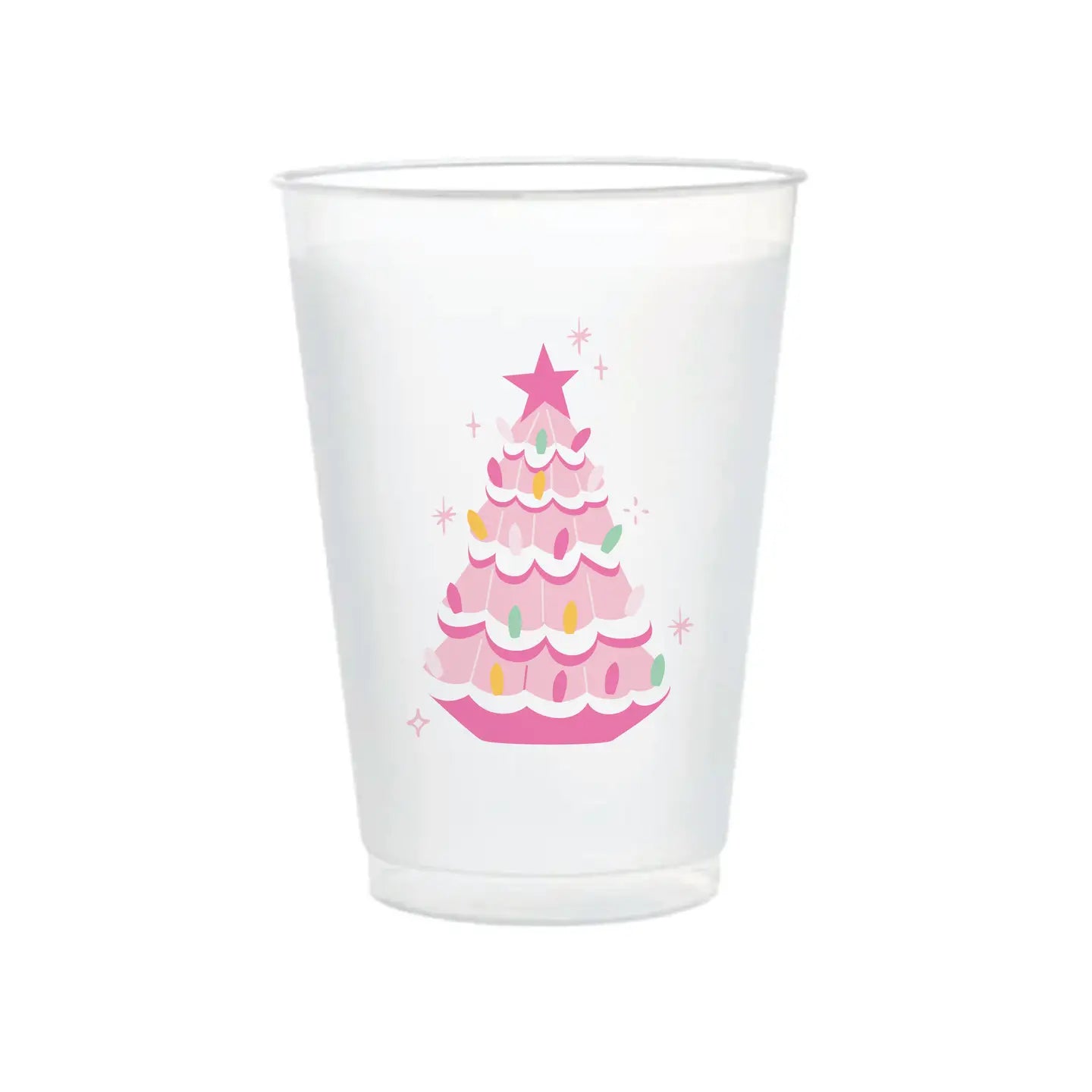 Retro Christmas Tree Cup Set Of 6