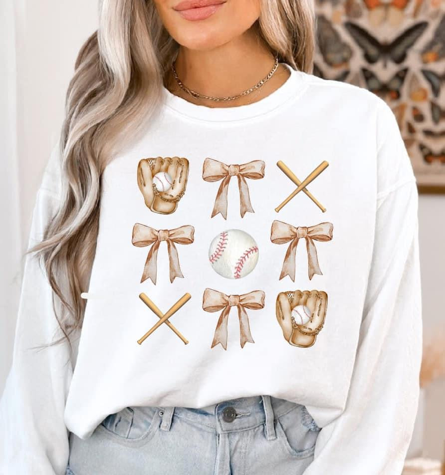 Baseballs + Bows Sweatshirt