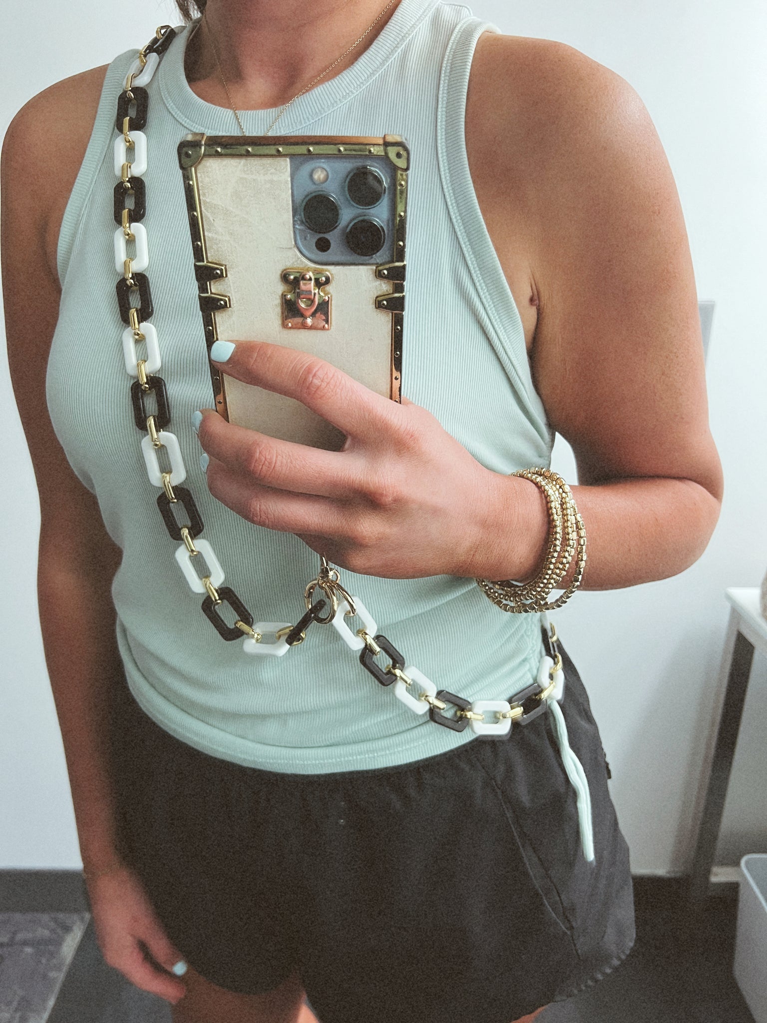 Rectangle Bead Phone Chains