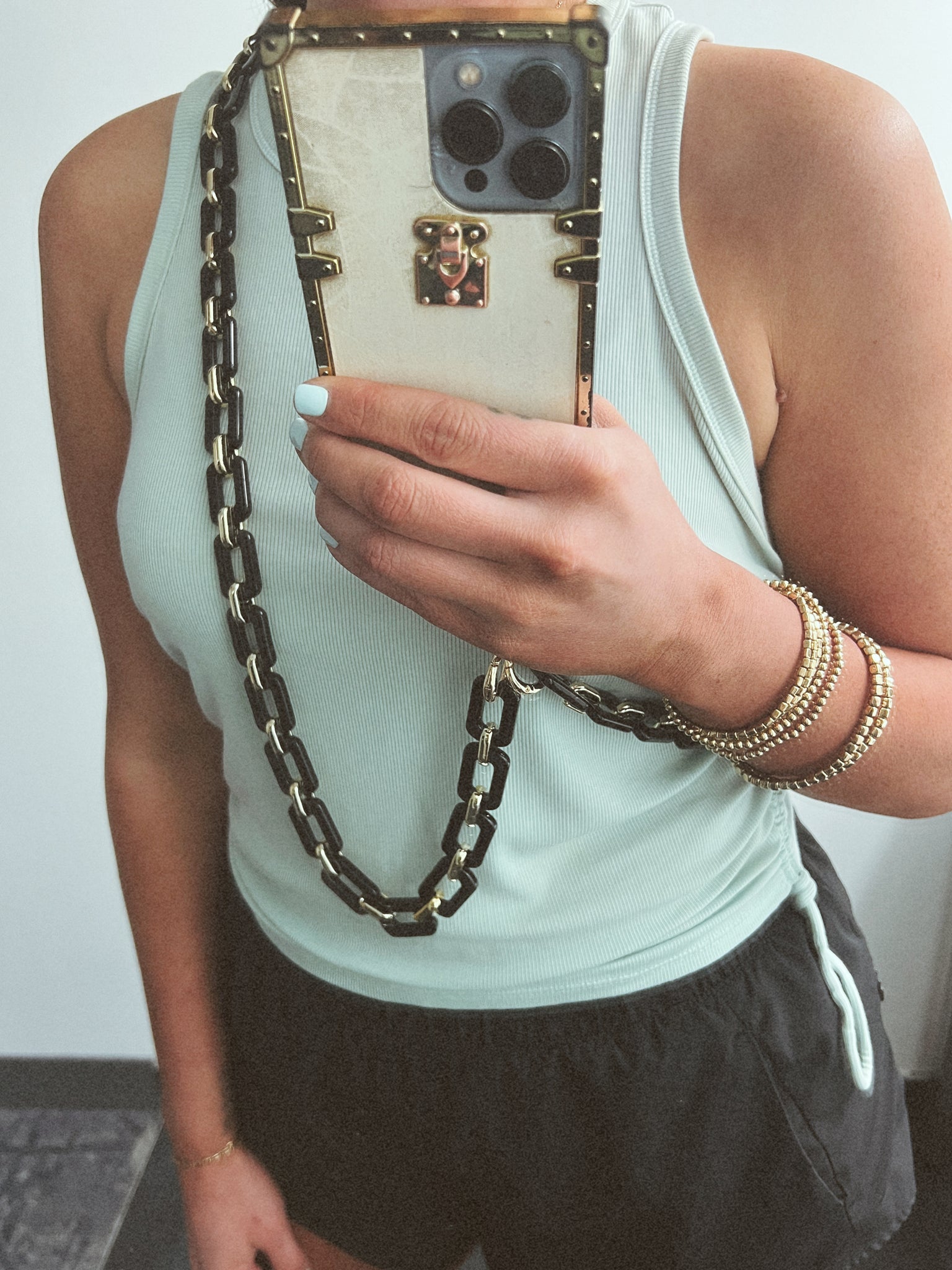 Rectangle Bead Phone Chains