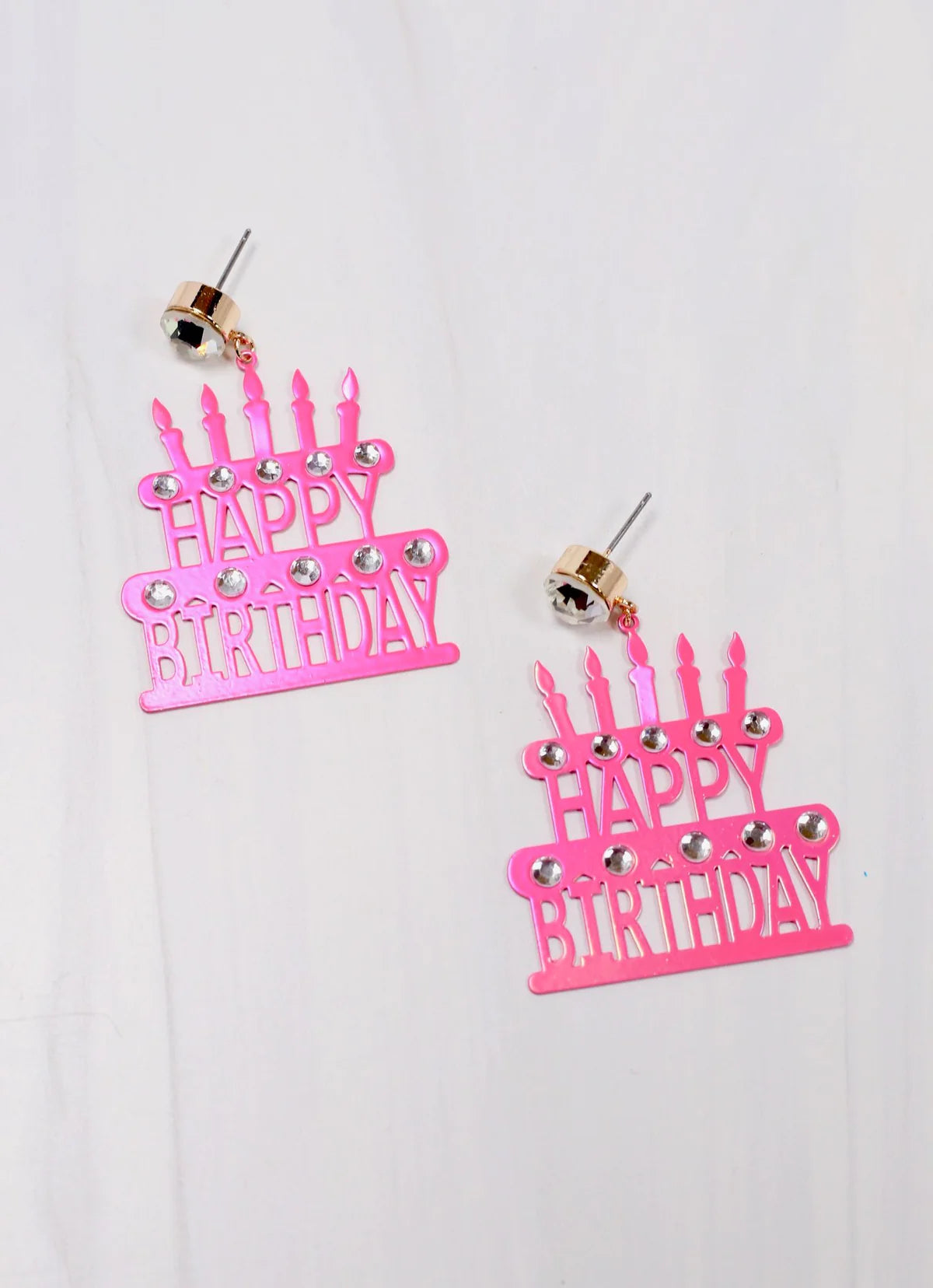 Happy Birthday Cutout Cake Earring// 2 Colors