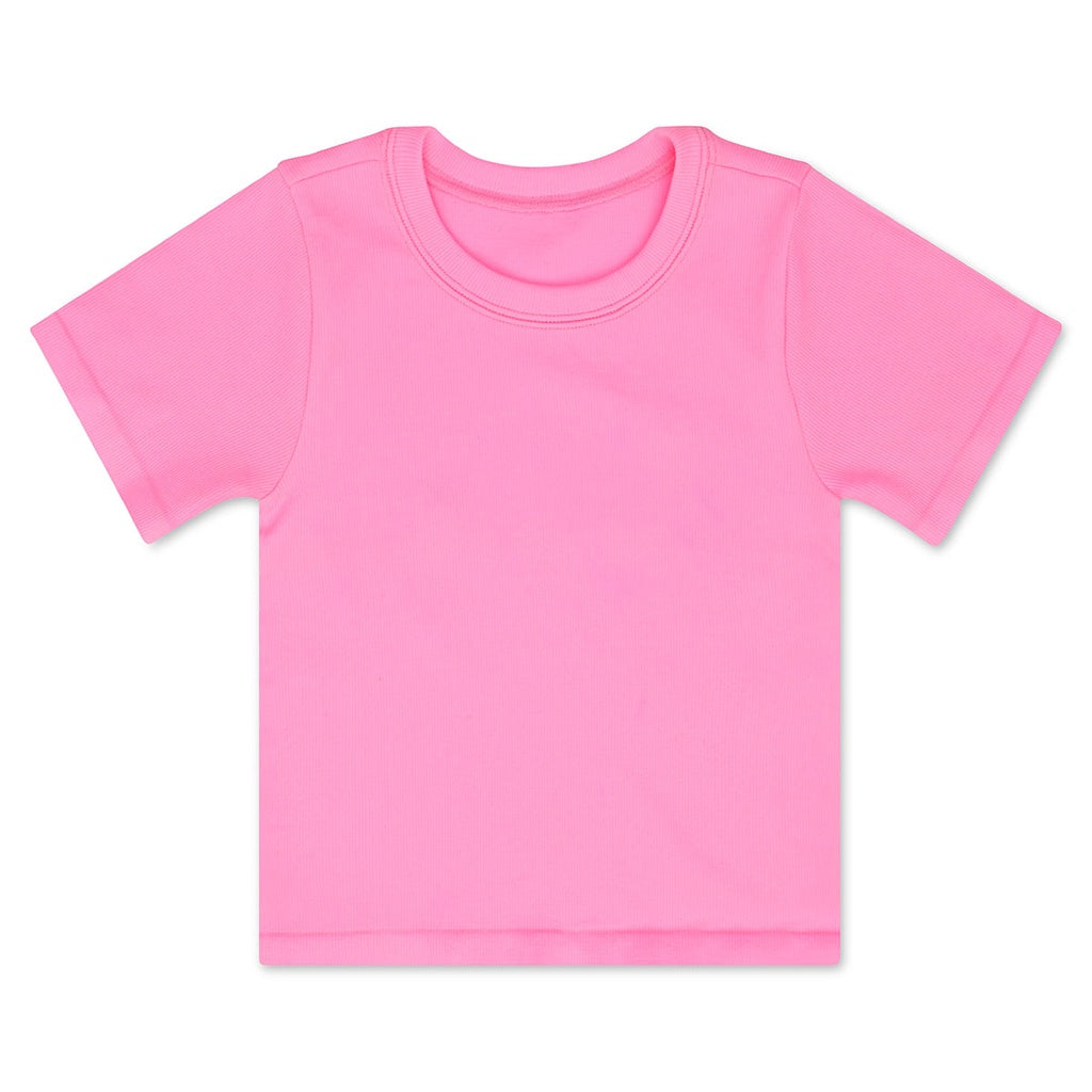 Youth Rose Ribbed Short Sleeve