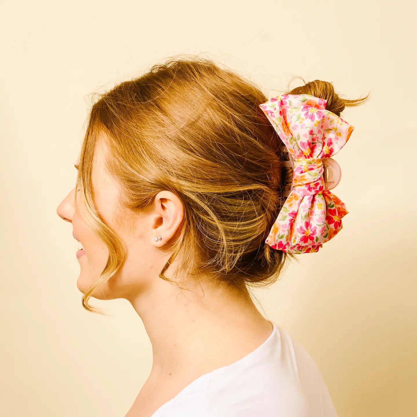 Secret Garden Satin Bow Clip