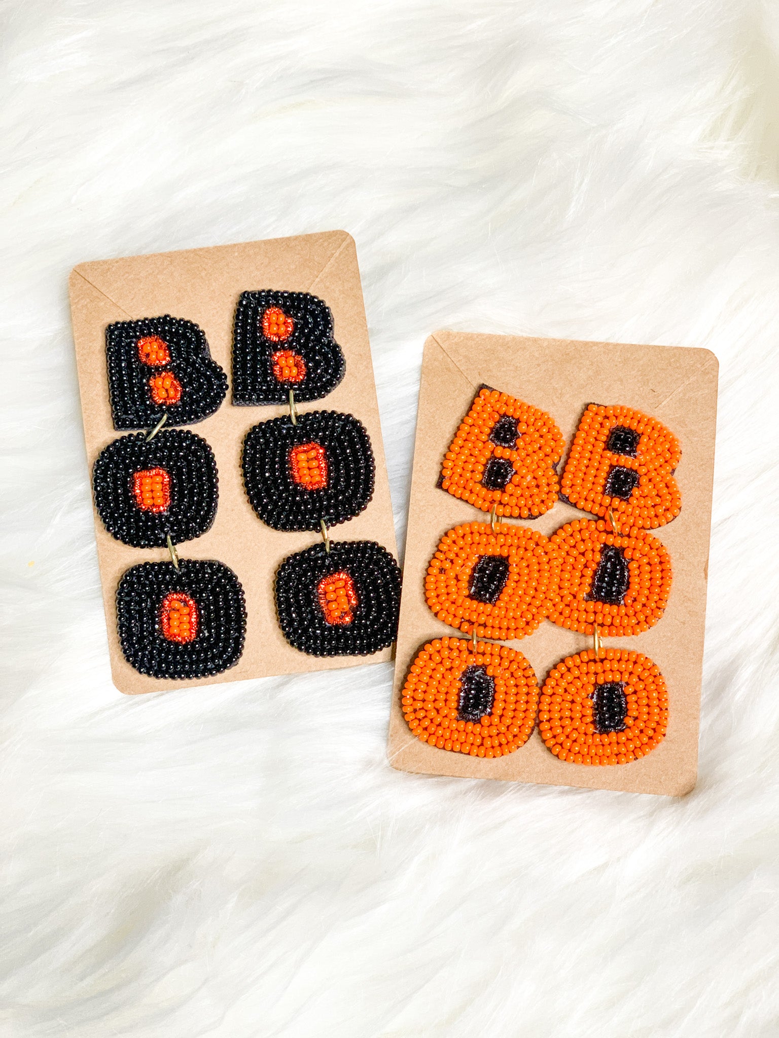 "BOO" Beaded Earrings