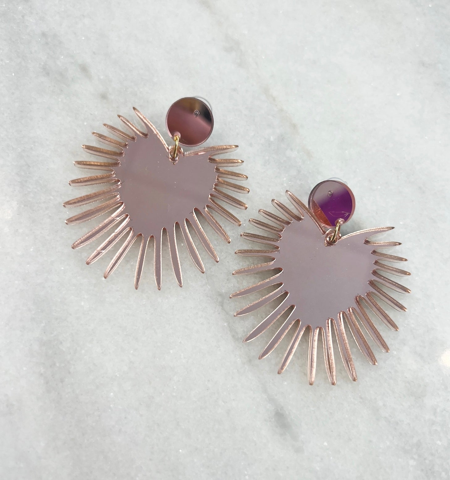 Pink Spike Earrings