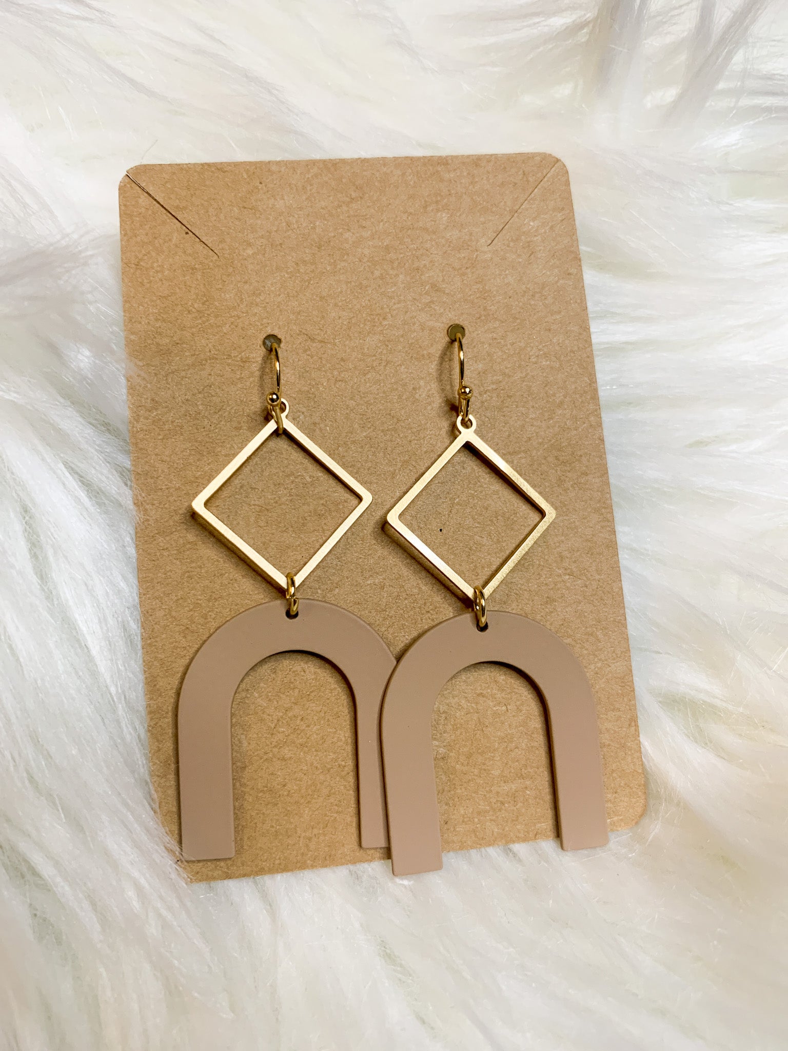 Square + Color Arch Earrings