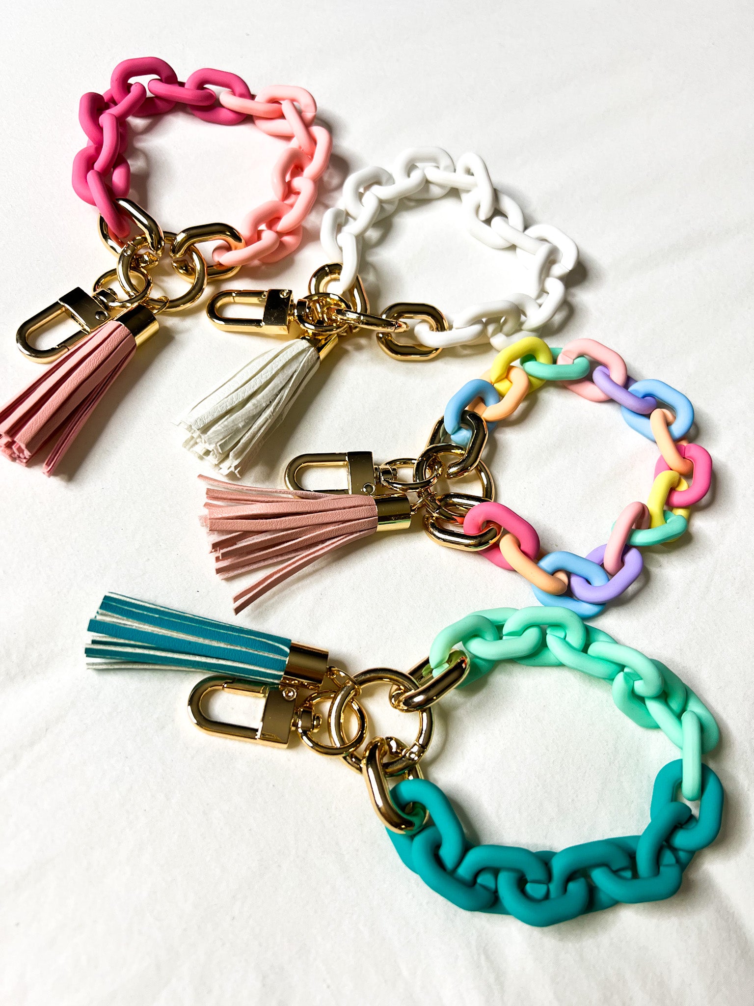 Color Chain Key Ring Keychain