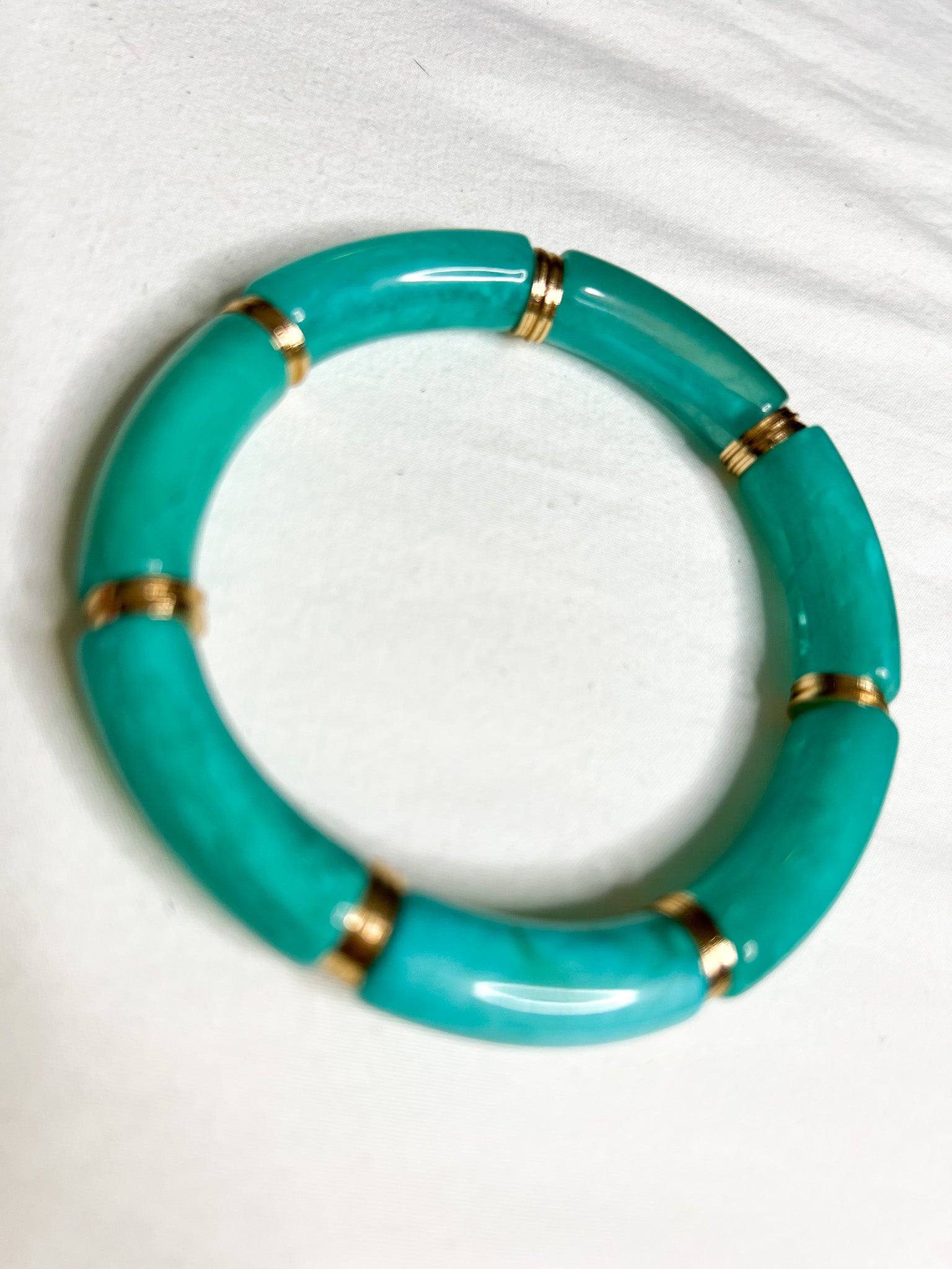 Acrylic Teal Bracelet