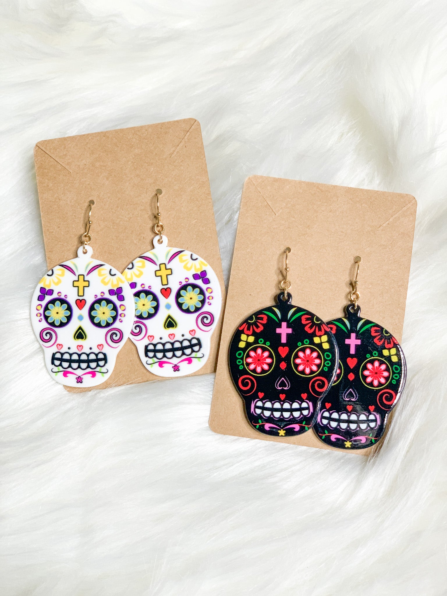 Sugar Skull Acrylic Earring